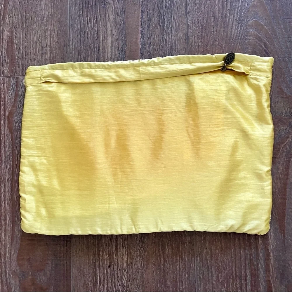 Yellow Textured Throw Pillow Pier one 13/18 inches
